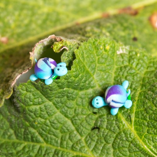 Tortues - puces - boucles d'oreilles [- animal -]