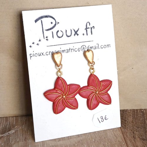 Fleurs de fête  - boucles d'oreilles