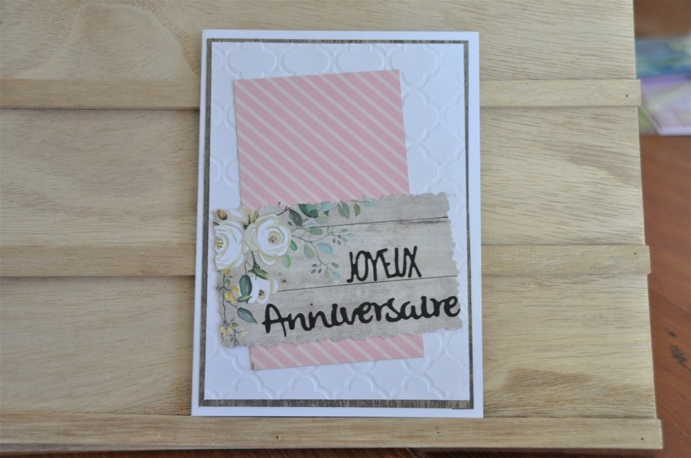 Carte Double De Joyeux Anniversaire Rose Ancienne En Relief Un Grand Marche Carte Double De Joyeux Anniversaire Rose Ancienne En Relief Un Grand Marche