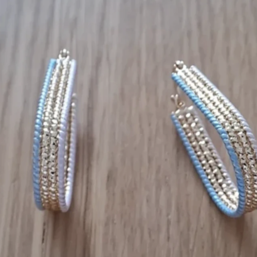 Créoles en u plaquées or 14 carats