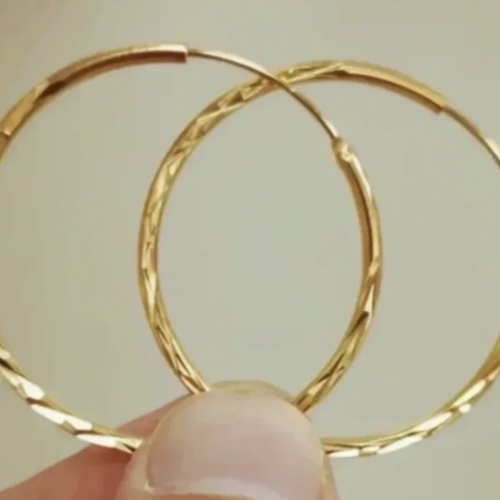 Créoles élégantes 40 mm plaquées or