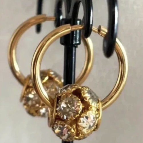 Créoles huggie 22 mm dorées à l'or fin 14 carats