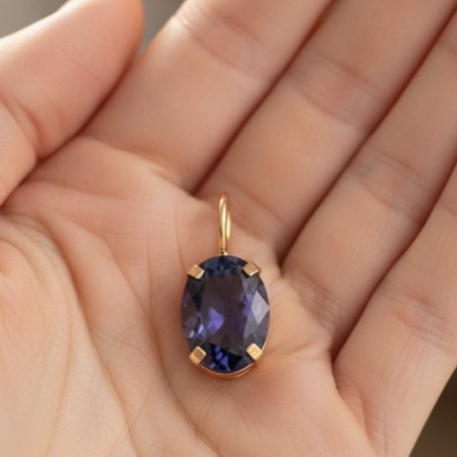Pendentif selene or 18 carats