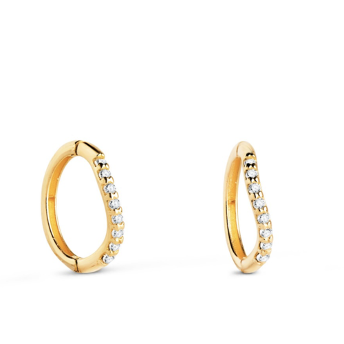 Boucles d'oreilles créoles nia or 18 carats