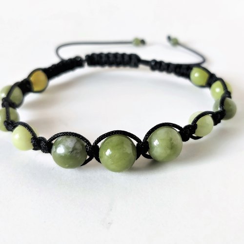 6 mm Hommes Femmes pierres naturelles Macrame Perles Rondes tressé bracelet handmade