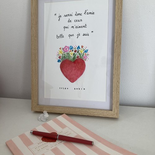 Affiche a4 citation amour