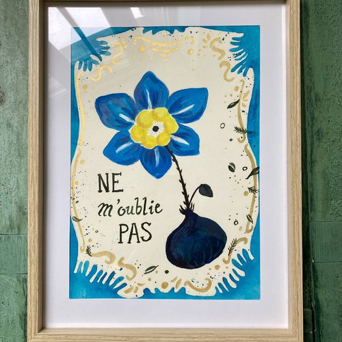 Affiche a3 peinture sur papier
