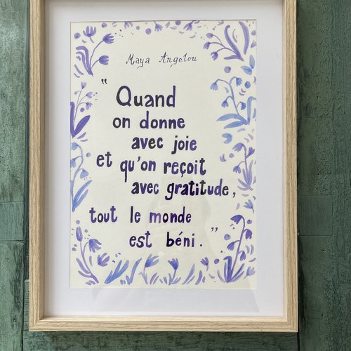Affiche citation gratitude