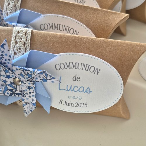 Boîte à dragée gabin - couleurs au choix - baptême / mariage / communion