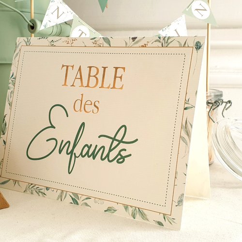 Menu et/ou nom de table à poser -  collection ilan - baptême / communion / anniversaire / mariage