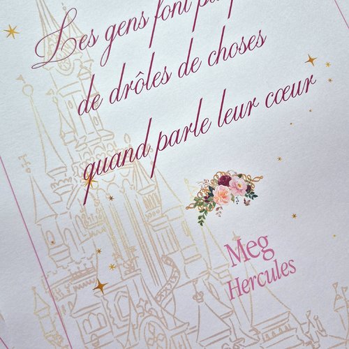 Affiche personnalisée a4 - thème et couleurs au choix - naiissance / mariage / anniversaire