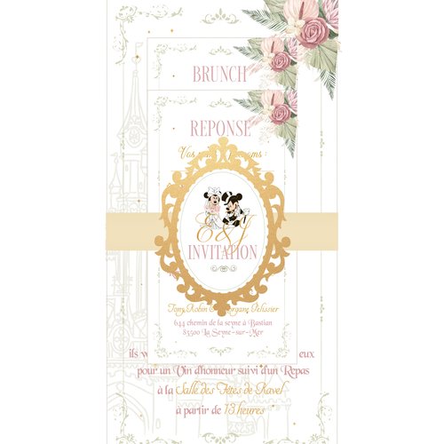 Faire-part / invitation féerique - collection sur mesure - anniversaire / baptême / mariage / communion