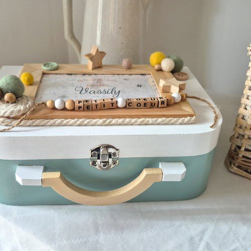 Valisette "souvenirs d'enfance" - collection ilan - garçon ou fille - naissance / baptême / cadeau personnalisé