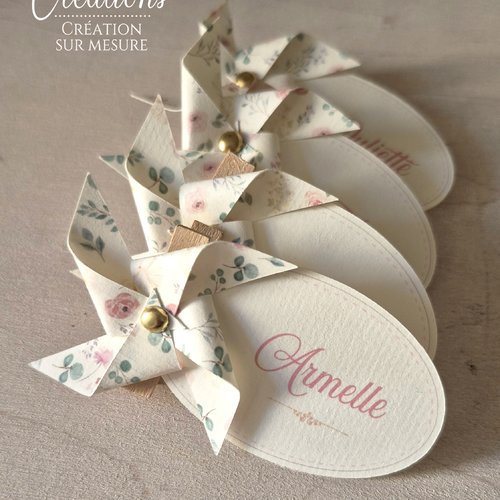 Marque-place / porte nom - collection cassandre - baptême / communion / mariage