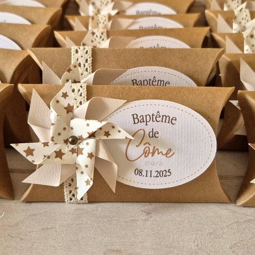 Boîte à dragée - la tête dans les étoiles - baptême / communion / mariage