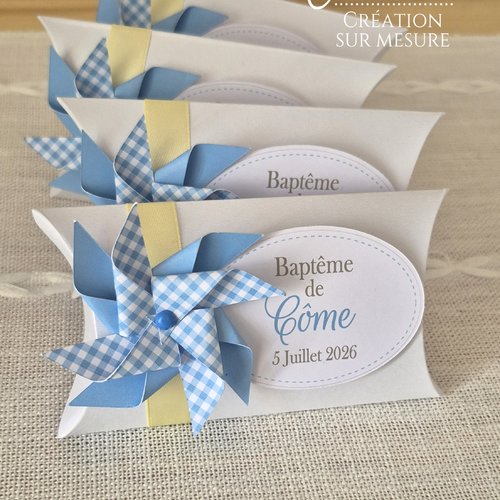 Boîte à dragée collection vichy - baptême / mariage / communion