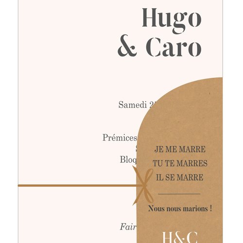 Cartons de pré-invitation réservé caroline