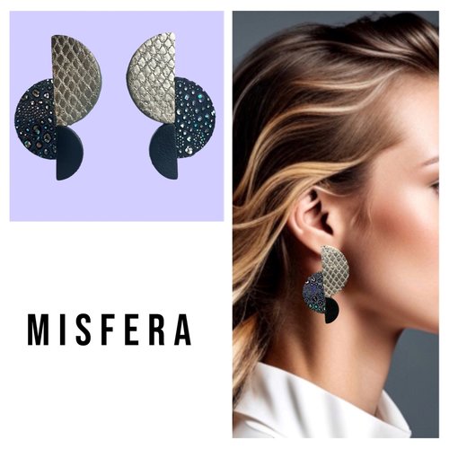 Boucles d'oreilles cuir misfera