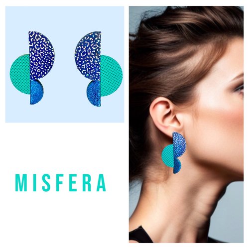 Boucles d'oreilles cuir misfera