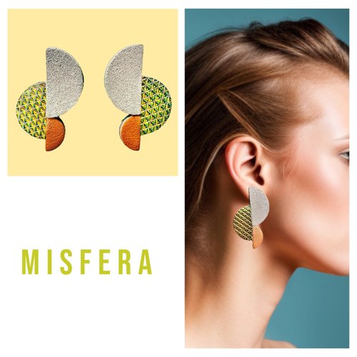 Boucles d'oreilles cuir misfera