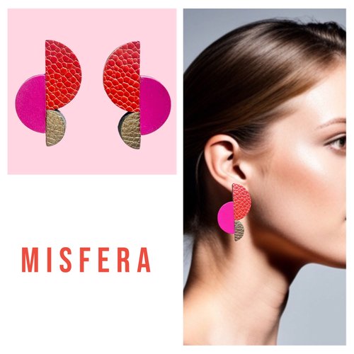 Boucles d'oreilles cuir misfera