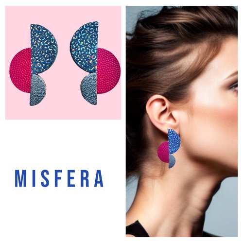 Boucles d'oreilles cuir misfera