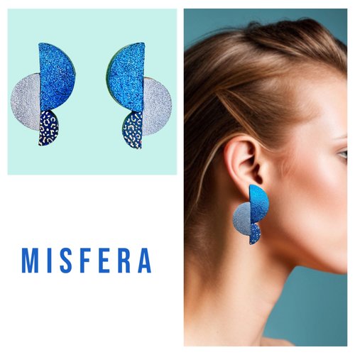 Boucles d'oreilles cuir misfera
