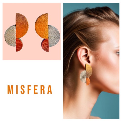 Boucles d'oreilles cuir misfera