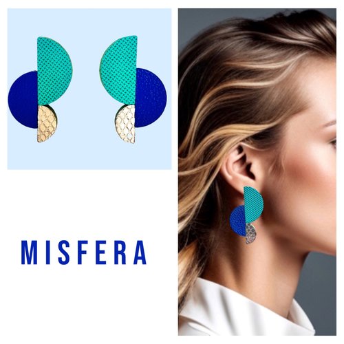 Boucles d'oreilles cuir misfera