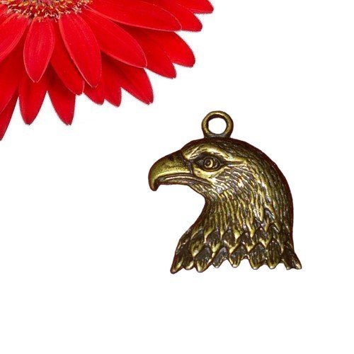 1 breloque pendentif aigle couleur bronze