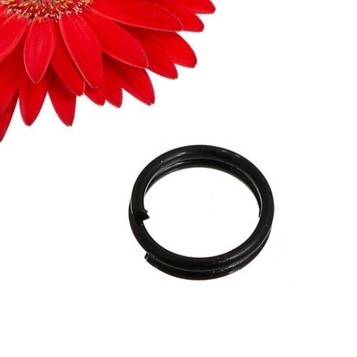 500 anneaux de jonction 6 mm couleur noir - déstockage