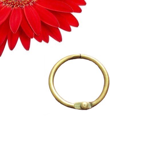 10 anneaux porte clés couleur bronze - déstockage