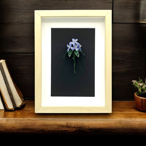 Broche fleur violette fait main en résine, fabriquées en france