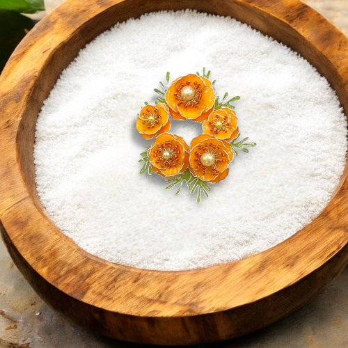 Broche pavot de californie faite main en résine, fabriquée en france