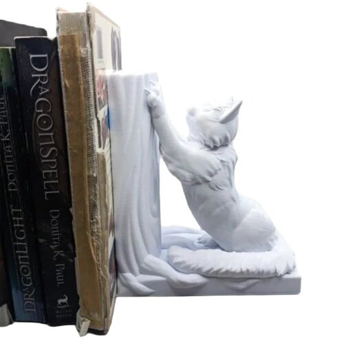 Serre-livres en forme de chat