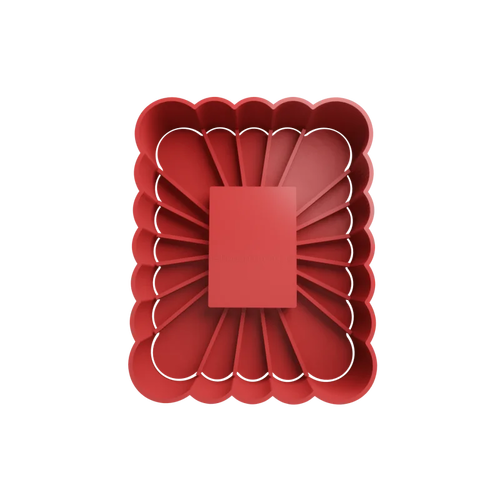Emporte-pièce rectangle avec pétales