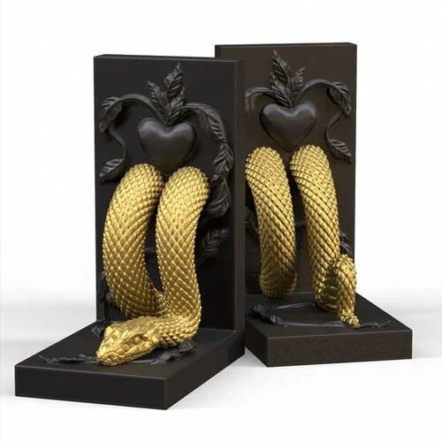Serre-livres serpent