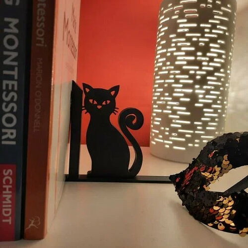 Serre-livres chat