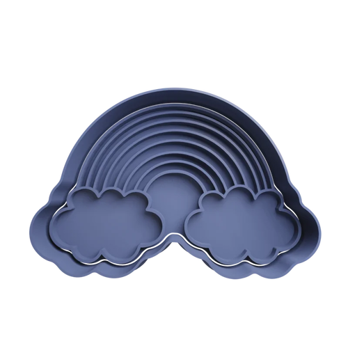 Emporte-pièce nuage avec arc-en-ciel