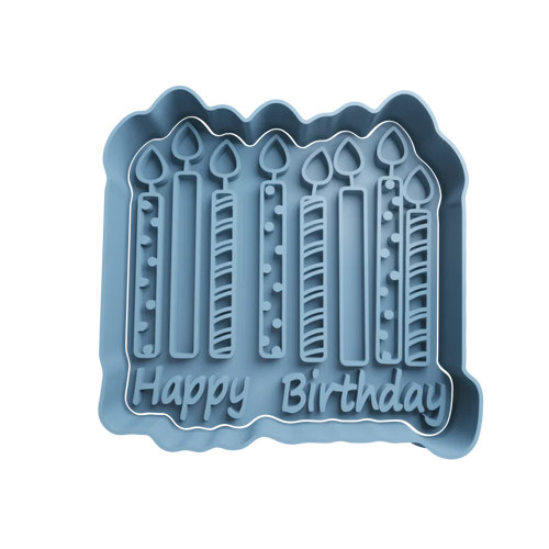Emporte-pièce joyeux anniversaire avec bougies