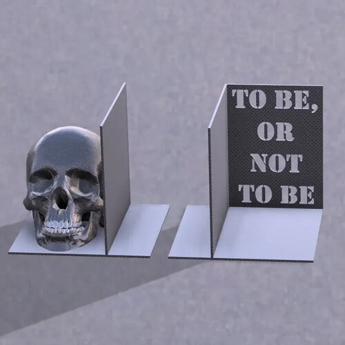 Bookend skull