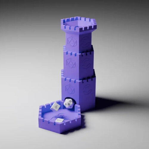 Collapsible magnetic dice tower