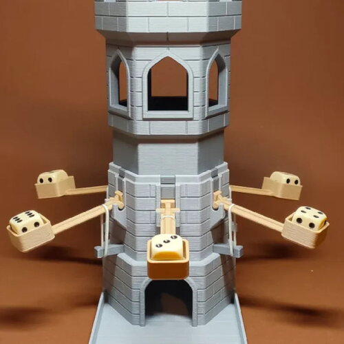 Catapult dice tower