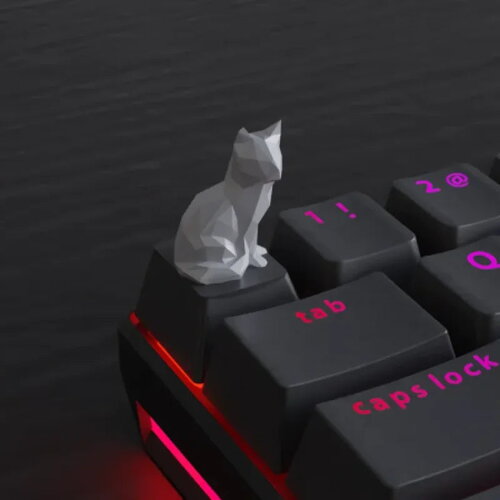 Keycap chat low poly
