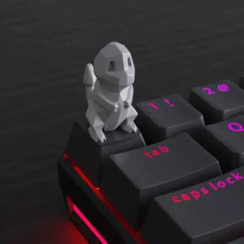 Keycap low poly salamandre