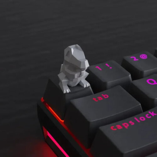 Keycap totodile en basse poly.