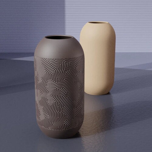 Vase motif ondulé