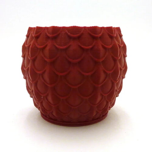 Vase dragon scale