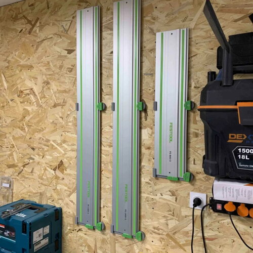 Festool / makita / bosch / mafell / triton / kawasaki track rail montage mural (vertical/horizontal/ ceinture)