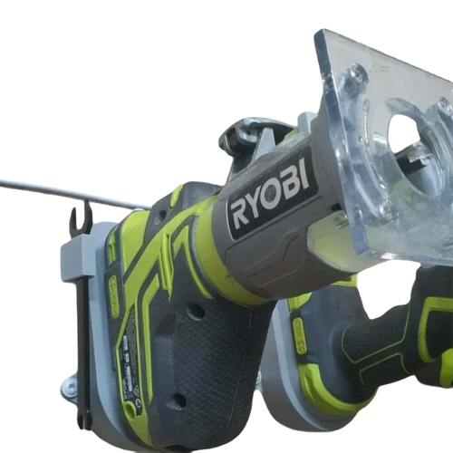 Ryobi one+ 18v sans fil routeur de garnitures support mural + porte-clé